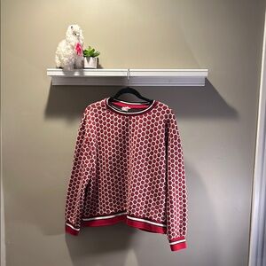 H&M Red and White Crew Neck Sweater